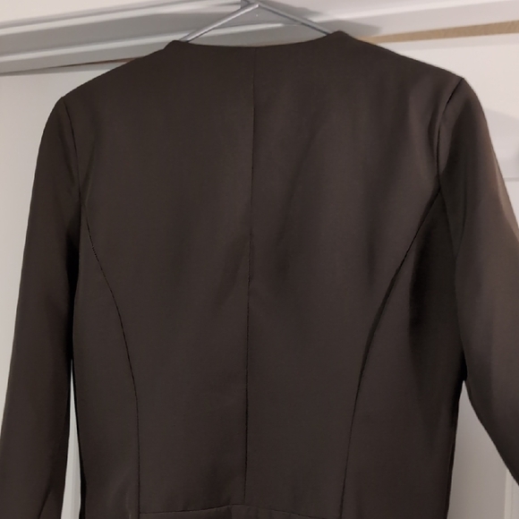 Calvin Klein Olive Open Front Blazer - Picture 3 of 5